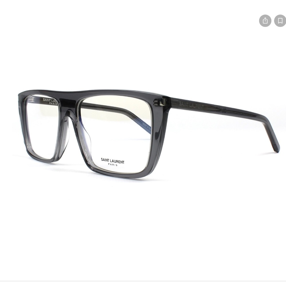 Saint Laurent Transparent Lavender Rectangular Glasses - Picture 5 of 13